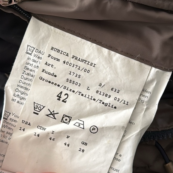 Pikeur Rubica Women's Equestrian Down Vest w/Hood in Size 42 (US 14) Brown - Picture 10 of 10